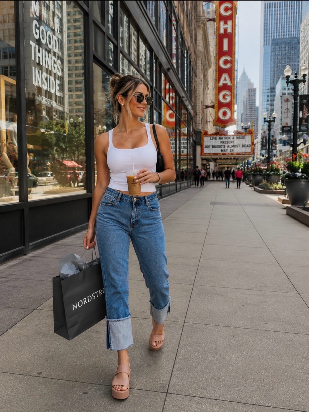 EVIDNT LOS ANGELES Malta Cuffed Cropped Jeans NWT